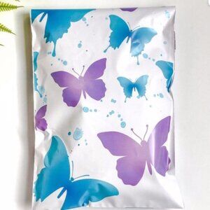 40 6x9 Purple Butterfly Designer Polymailer